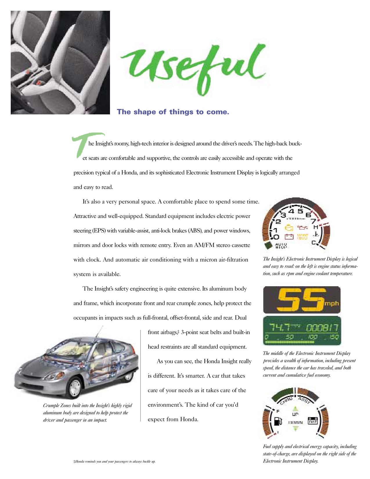 2000 Honda Insight Brochure Page 8